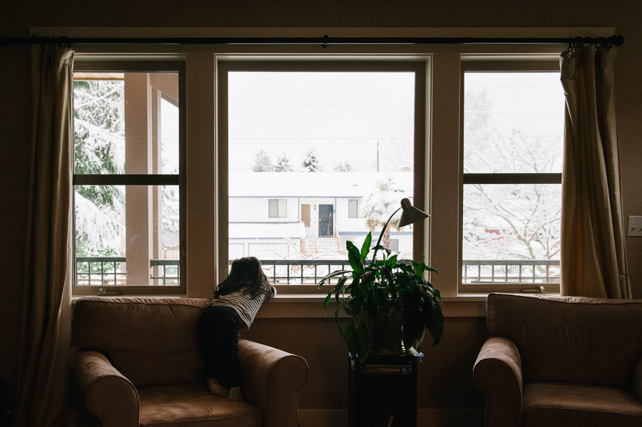 seattle child photographer, snow photos