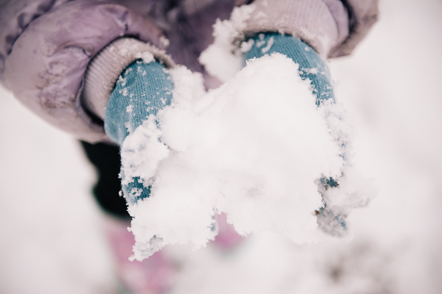 seattle child photographer, snow close up