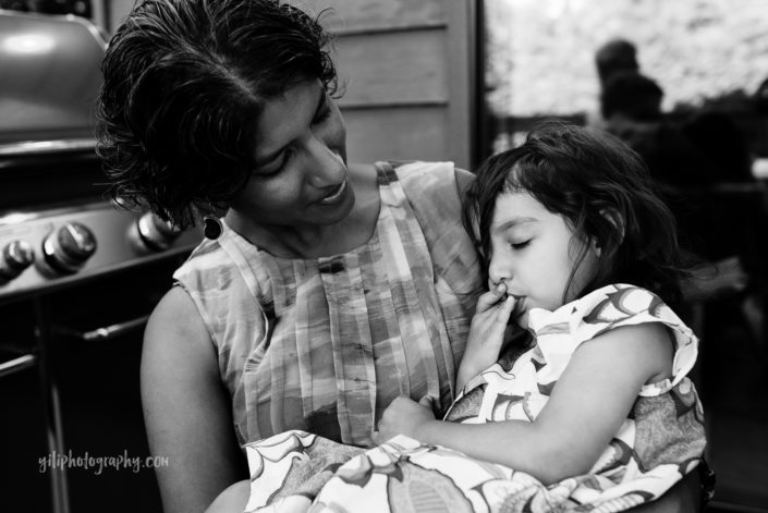 toddler sleeping on mother, seattle documentary photography