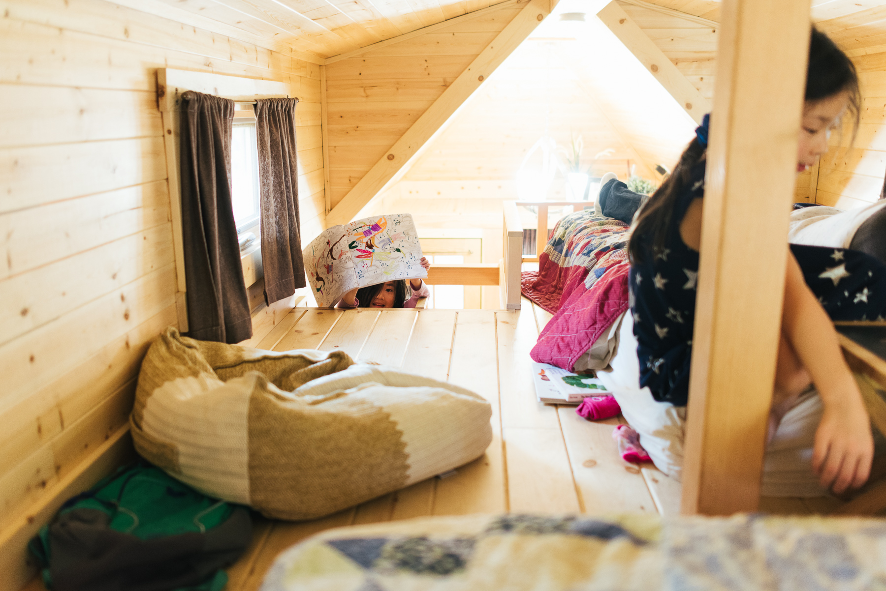 loft area of tiny house