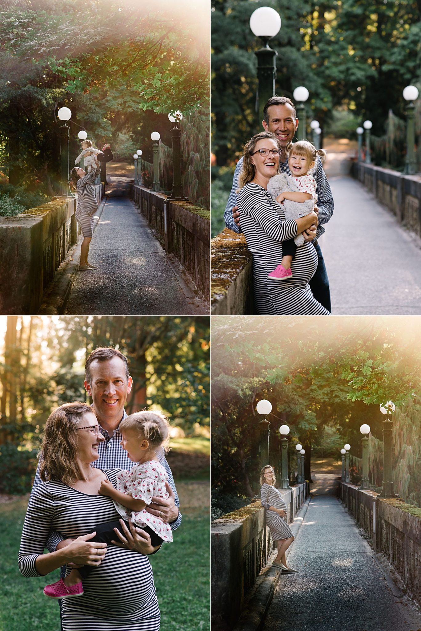 golden hour maternity portraits in washington park arboretum seattle