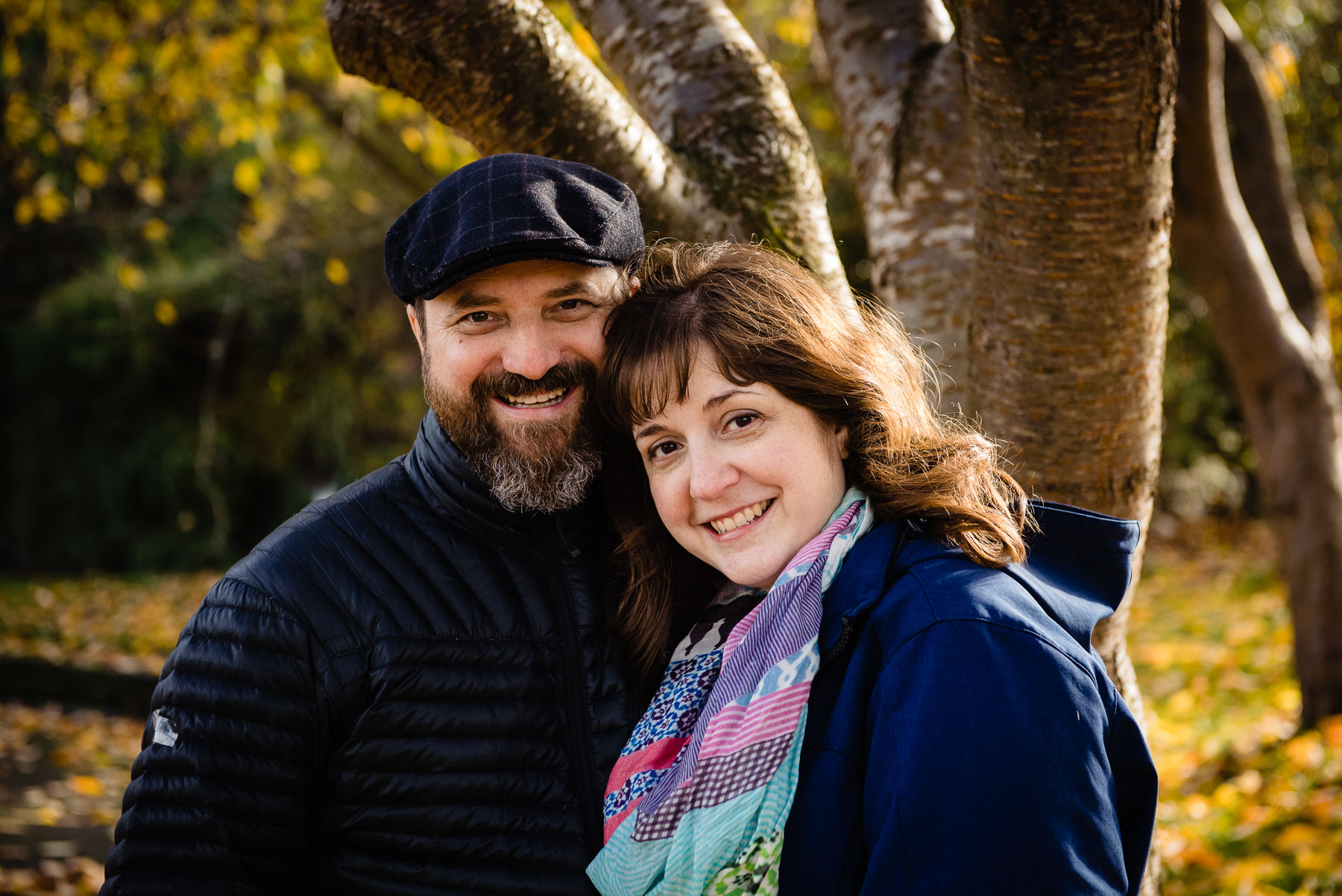 portrait of parents in park