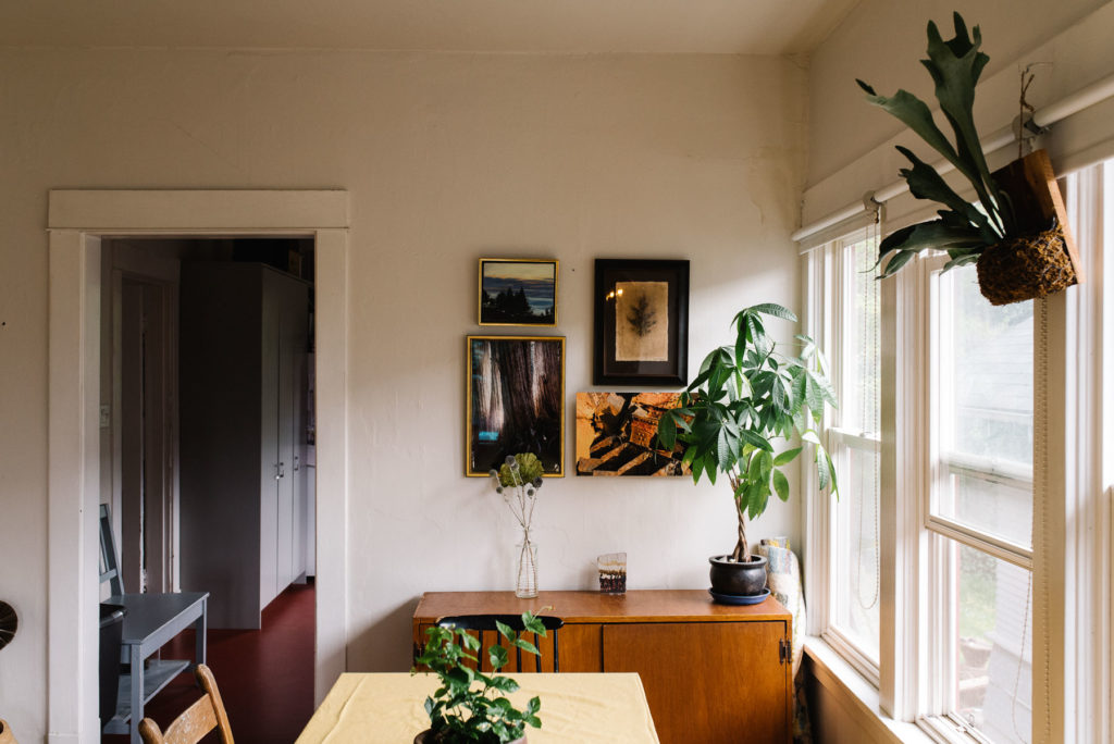 view of mid century modern dining room